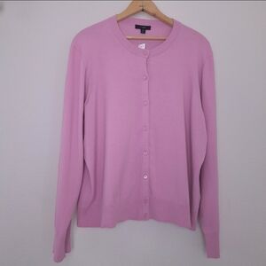 J. Crew Jackie Cotton Blend Lightweight Cardigan Sweater Purple/Pink NWT